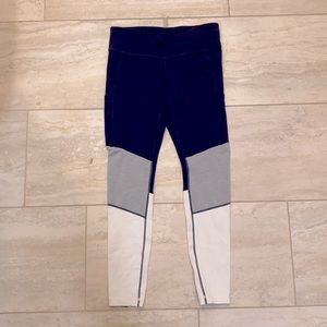 J Crew x New Balance Navy Color Block Leggings